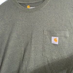Men’s two XL carhartt original fit green T-shirt 2xl olive nwot